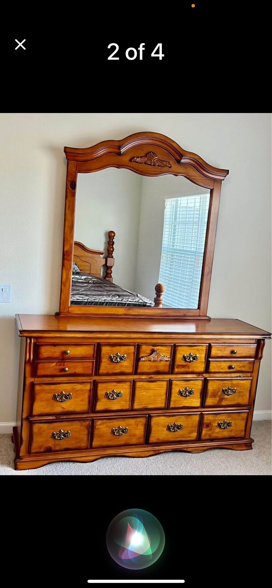 King Size Bedroom, Set With Brand-New Mattress, Dresser, Mirror, And Nightstand.