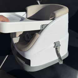 Ingenuity Baby Base 2-in-1 Booster Feeding and Floor Seat with Self-Storing Tray - Cashmere