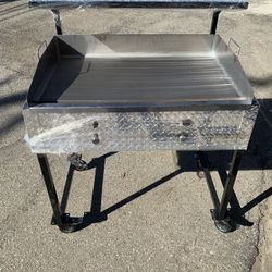 Plancha para tacos de 3” , completa con Mesa y manguera