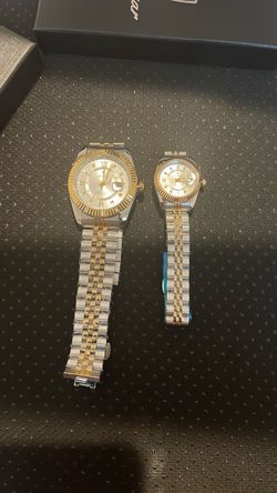 His and Hers Two-Tone Dress Watch Set