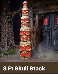 Home Depot 8 Ft LED Skull Tower Halloween Decoration