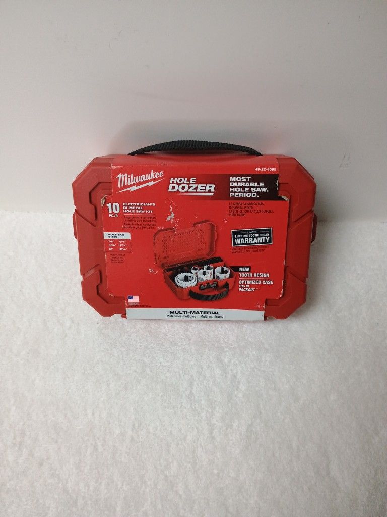 Milwaukee 49-22-4095 10-Piece HOLE DOZER Electricians Hole Saw Kit