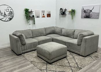 Gray Sectional Modular Couch - Free Delivery