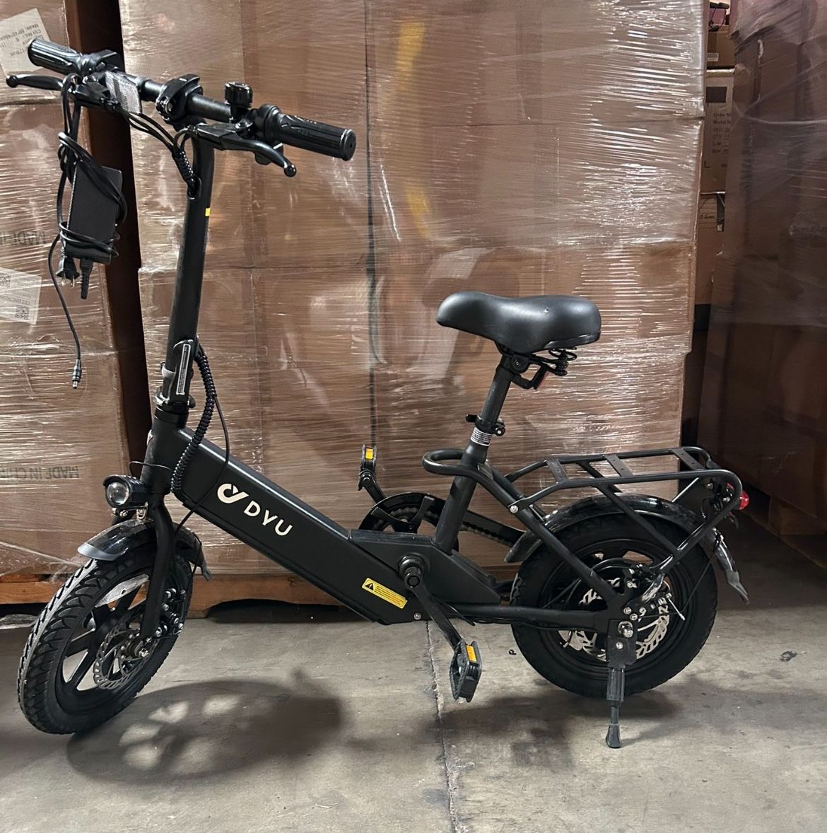DYU Electric Bike for Adults Teens, Folding Electric Bicycle,Commuter City E-Bike with 350W Motor an