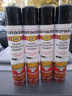 Rust-Oleum Turbo Gloss Black Spray Paint 4-Pack