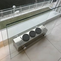 Modern Bio-Ethanol Glass Fireplace + Snuffer Tool | Ventless Tabletop Fire Feature