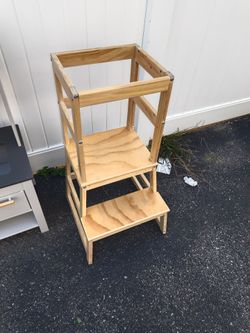 Wooden Toddler Learning Tower Step Stool