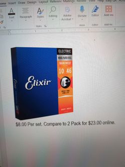 Elixir Nanoweb Electric Guitar Strings Light 10-46