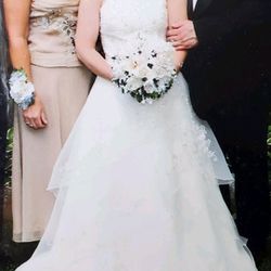 Beautiful Ivory Color Wedding Dress with Wedding Slip