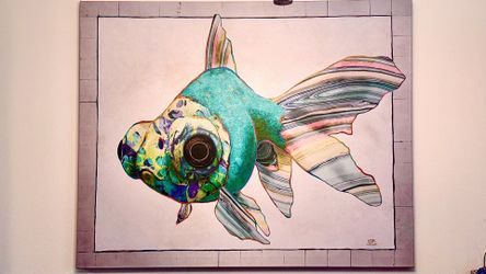 Limited Edition Giclée Print on Canvas — Carol Korpi-McKinley “Goldfish” 40” by 50”