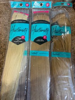 Natural Blonde 18 Inch Human & Premium Blend Hair & Platinum Blonde