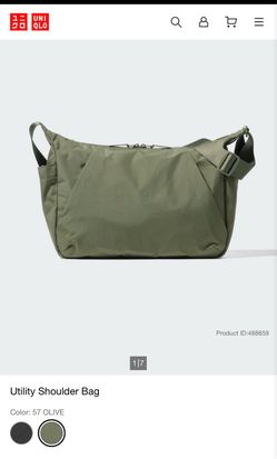 Uniqlo Utility Shoulder Bag Olive