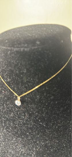14 kt gold necklace with Christal
