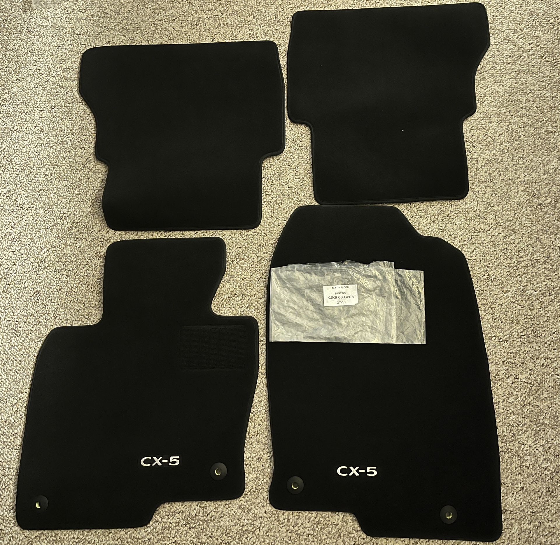 MAZDA CX-5 Black Carpet All Weather Floor Mats (KJK968G20A)