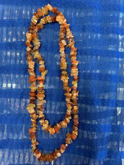 Amber stone necklace new