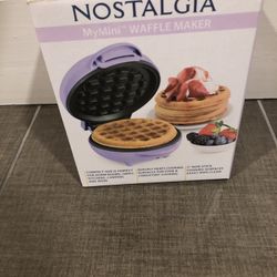 Nostalgia MWF5AQ MyMini Personal Electric Waffle Maker, Hash browns, French Toast Grilled Cheese Etc