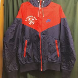Nike Air Sportswear US Olympic Team Pinwheel Logo Windbreaker Sz Small 