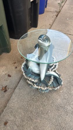 Vintage Dolphin End Table