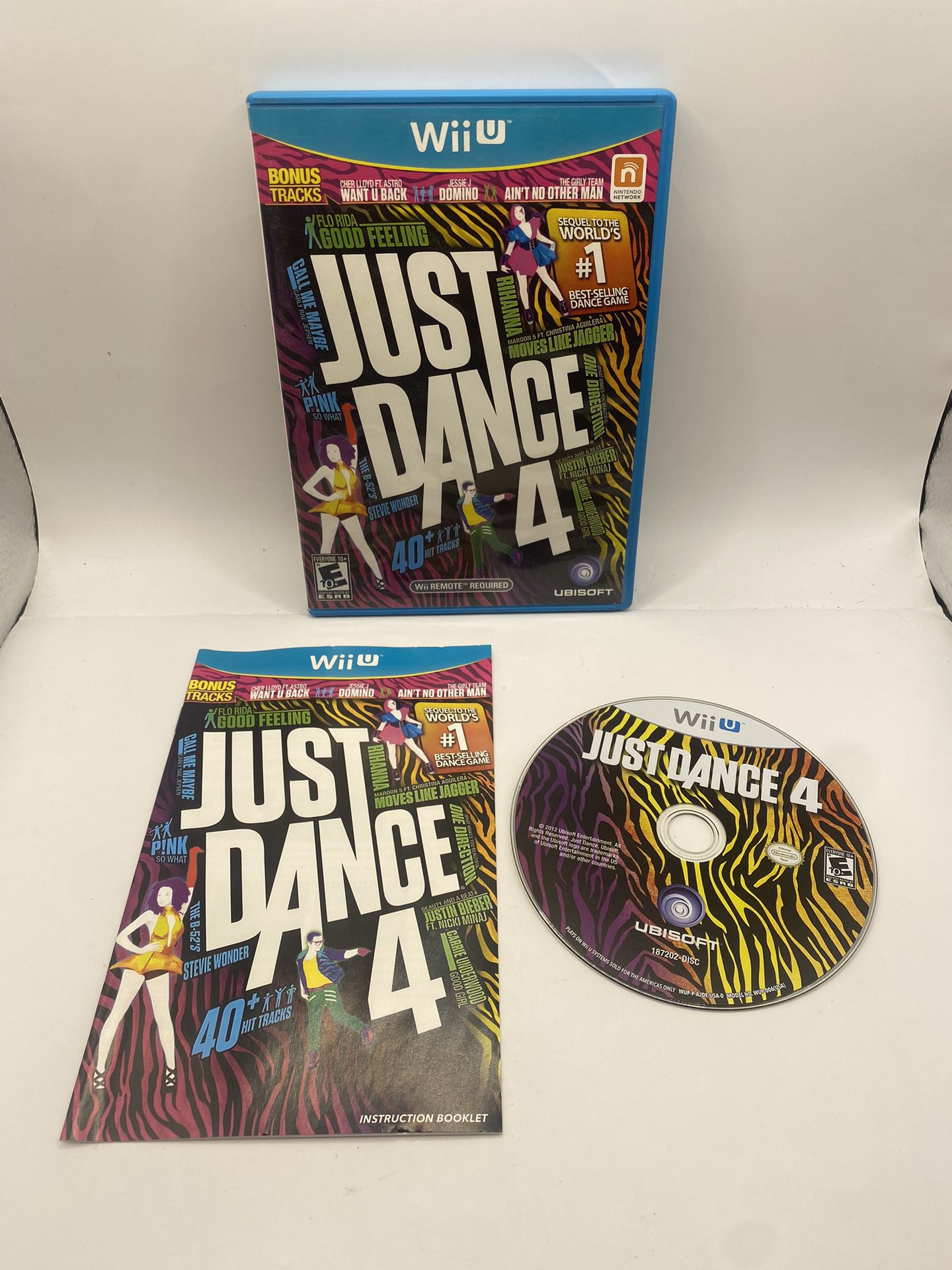 Just Dance 4 (Wii U, 2012) Complete with manual CIB WiiU Authentic