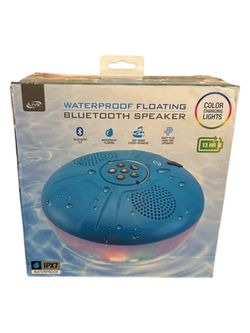 iLive Floating Bluetooth Speaker Waterproof Pool Color Changing Lights 13 Hr