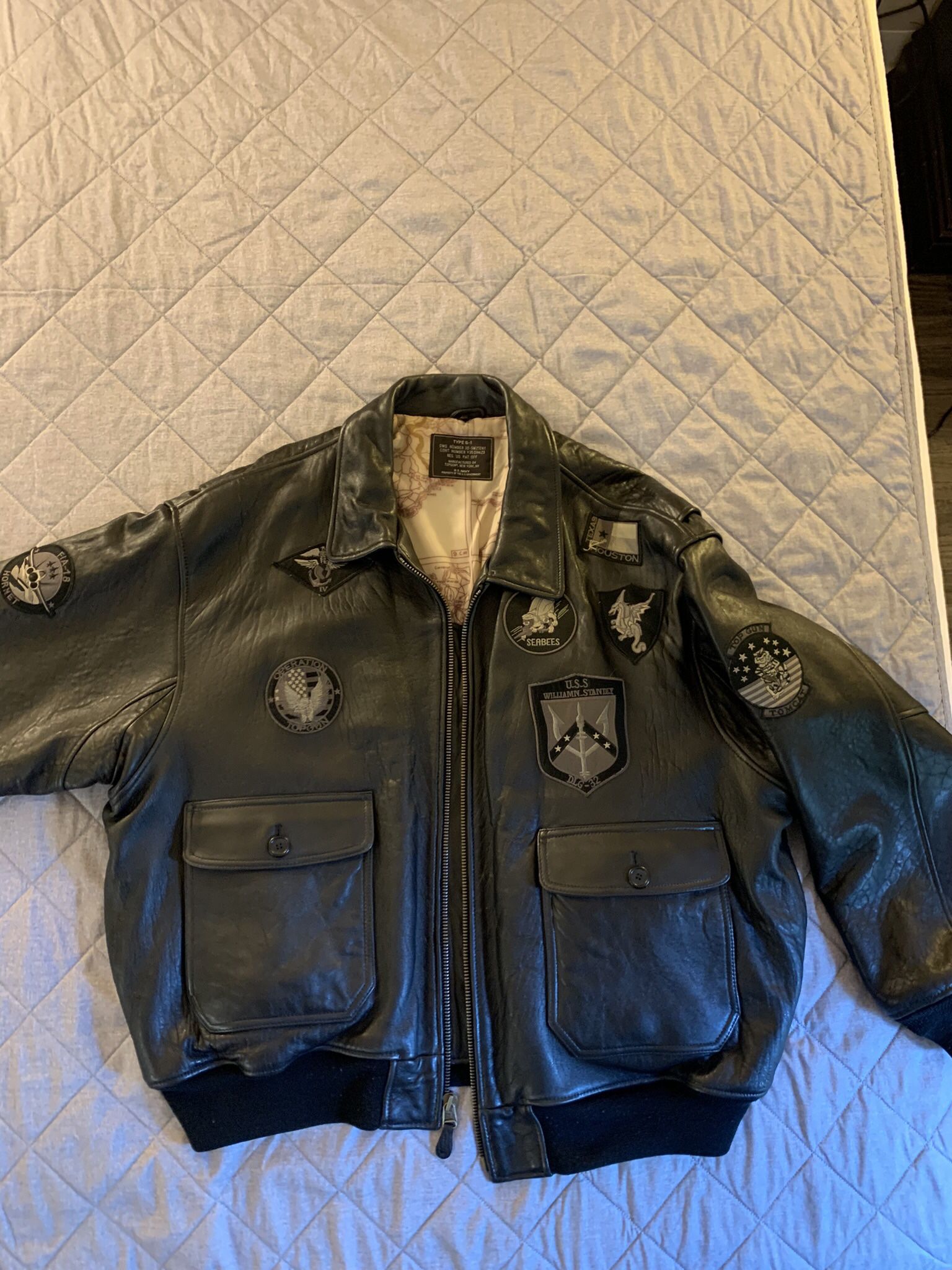 Brand new 5X aviator leather jacket