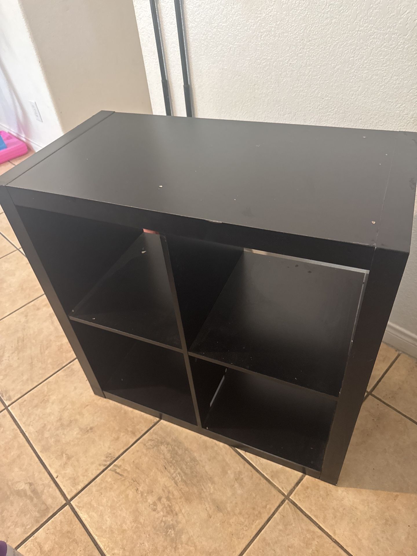 Black 4-Cube Storage Shelf β Sturdy & Functional