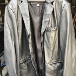 Apt. 9 Men’s Black Leather Jacket, 44R 