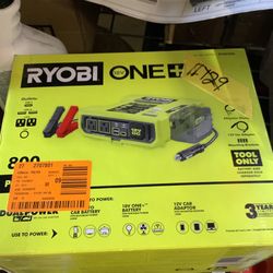 RYOBI ONE+ 18V 800-Watt Max 12V Automotive Power Inverter with Dual USB Ports