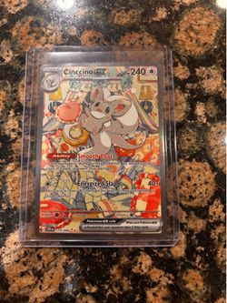 Cinccino pokemon card pulled then sleeved