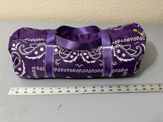 Purple Paisley Mini Duffle Bag