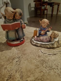 2 Angel Hummel Figurines From Germany 