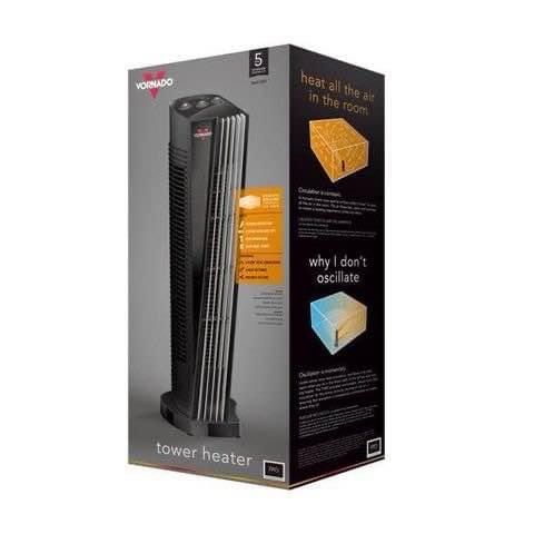 NEW Vornado TH20 Whole Room Tower Space Heater, 3 Heat Settings, Black