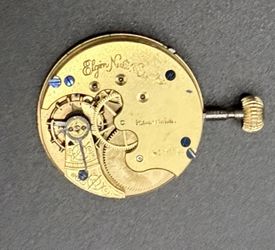 Vintage Elgin Pocket Watch Movement & Dial