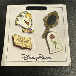Disney Parks Set Of Beauty And The Beast Pins