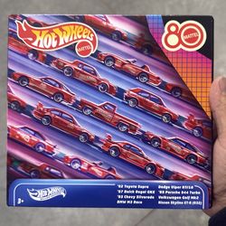 Hotwheels Mattel 80th anniversary 8 pack