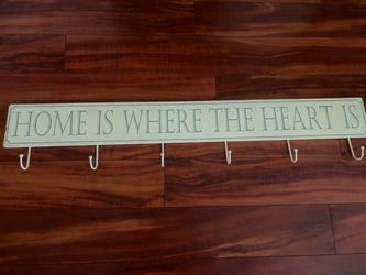 Home Is Where The Heart Is Wall Hook Rack