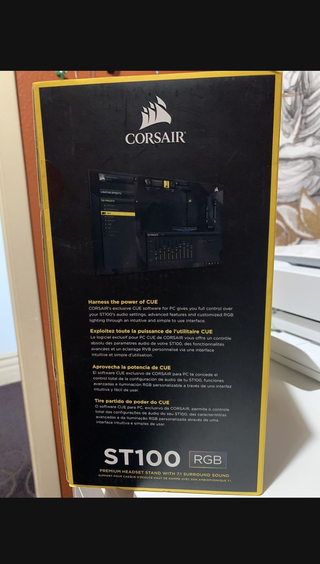 CORSAIR SUPPORT CASQUE ST100 RGB - Casque sur