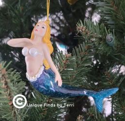 Brand New! 5" Mermaid Ornament Coastal Nautical   | SHIPPING IS AVAILABLE