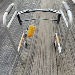Guardian Two-Button Folding Walker with 5" Wheels