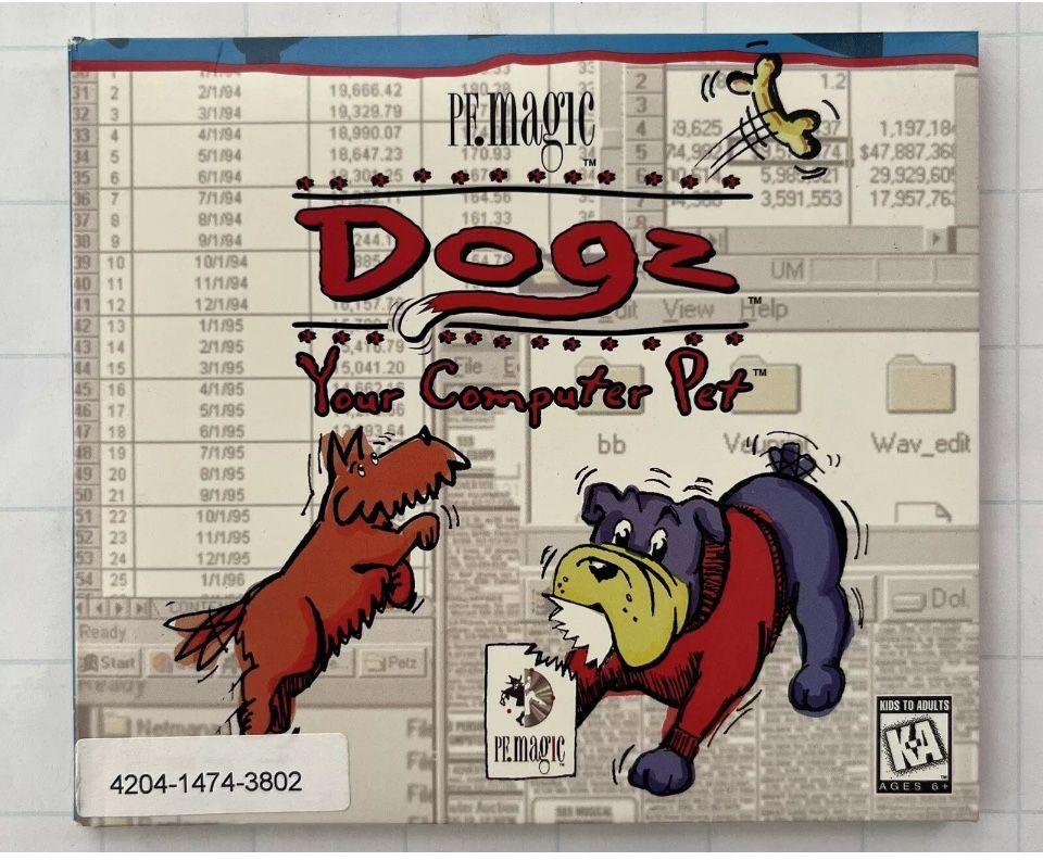 Dogz Your Computer Pet PC Game Computer Software Video Game 1995 CD-ROM