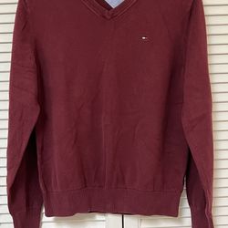Tommy Hilfiger Men’s Red Long Sleeve Sweater - Size Medium - GUC