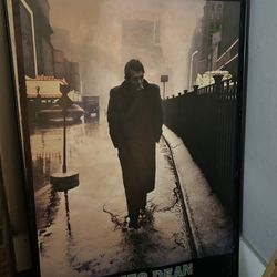 Large James Dean Poster On Cardboard 