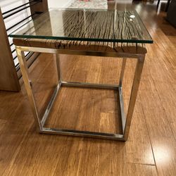 Nice Wood Glass End Table