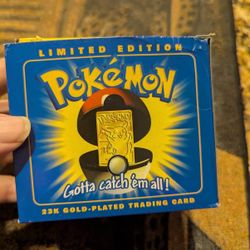 [Pokemon] 23K Gold Plated 1999 Burger King Pokemon PIKACHU Trading Card