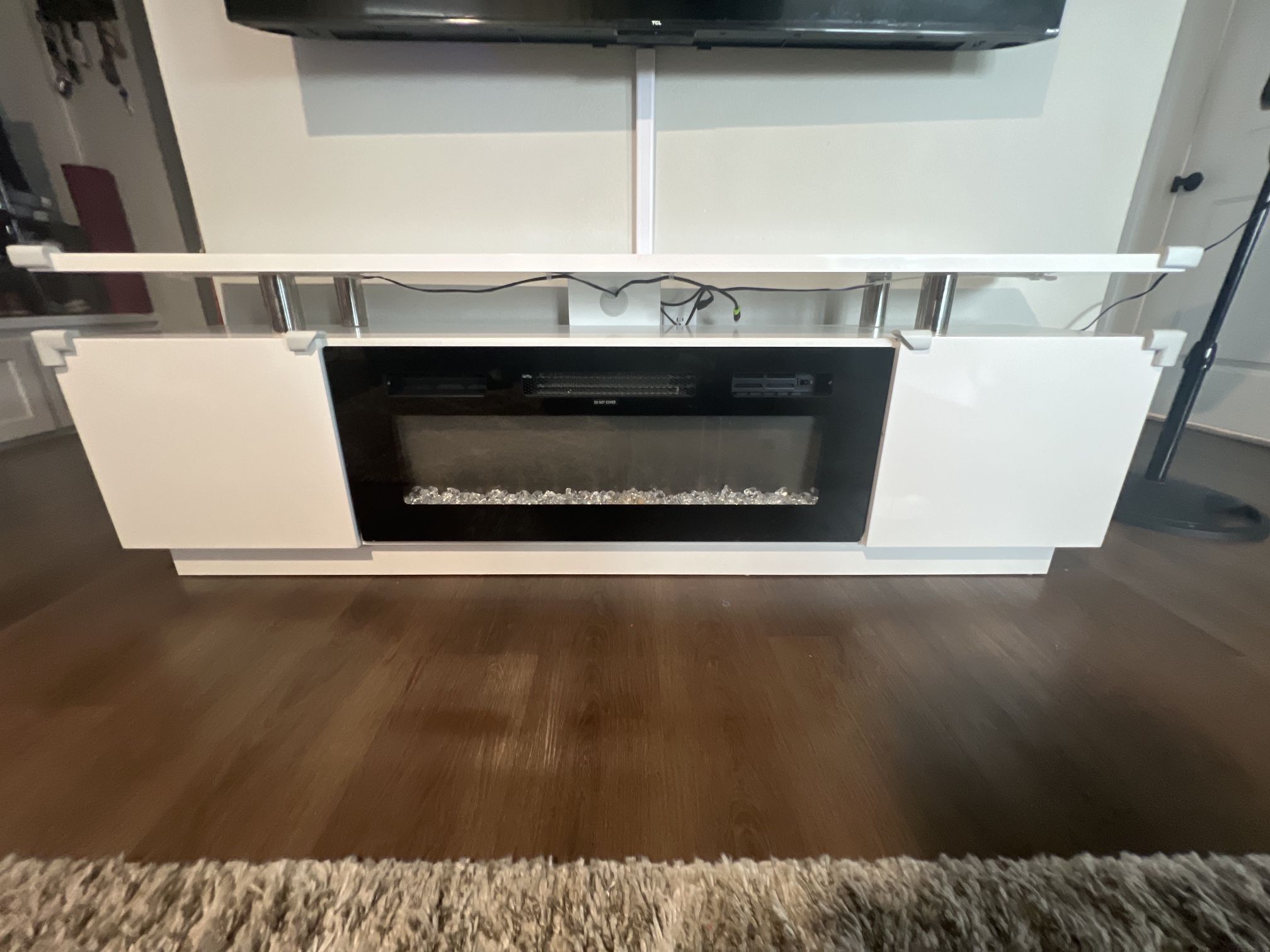 Fireplace TV stand with Led Lights