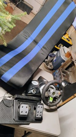 Gaming Chair And Steering Wheel And Pedals For Xbox