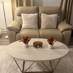 Leather Living room Reclining Sofa & Reclining Loveseat 