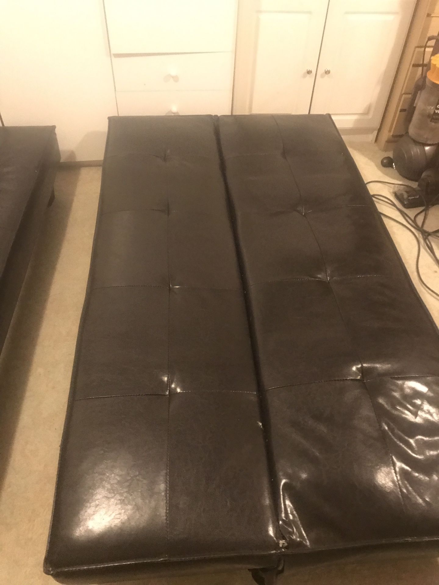 Black futons price reduced for quick sale