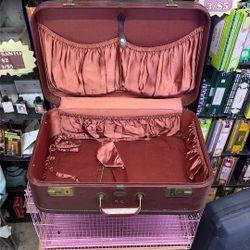 vintage, hard-sided suitcase