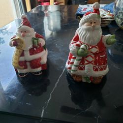 Glass Santa Decor